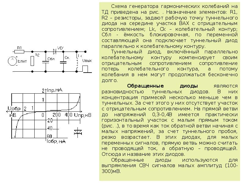 Обращенные диоды презентация