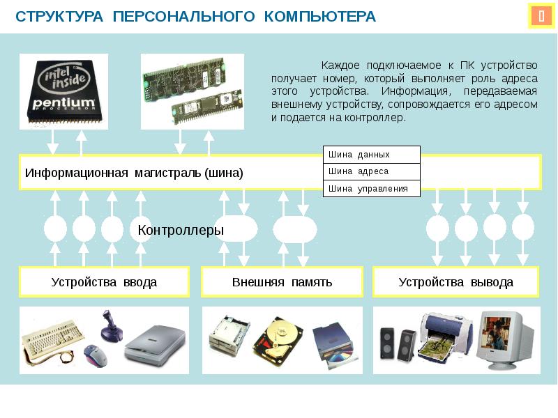 Строение компьютера презентация