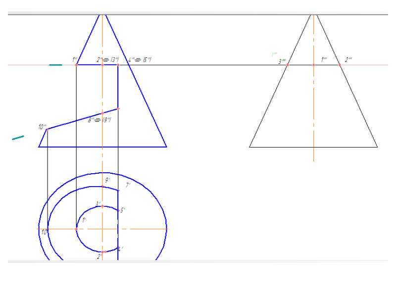 Как показать на чертеже конус
