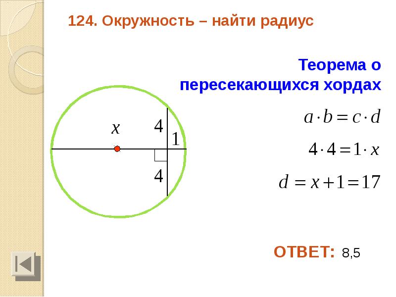 Теорема радиуса