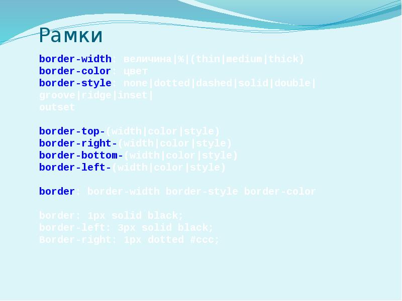 Основы css презентация