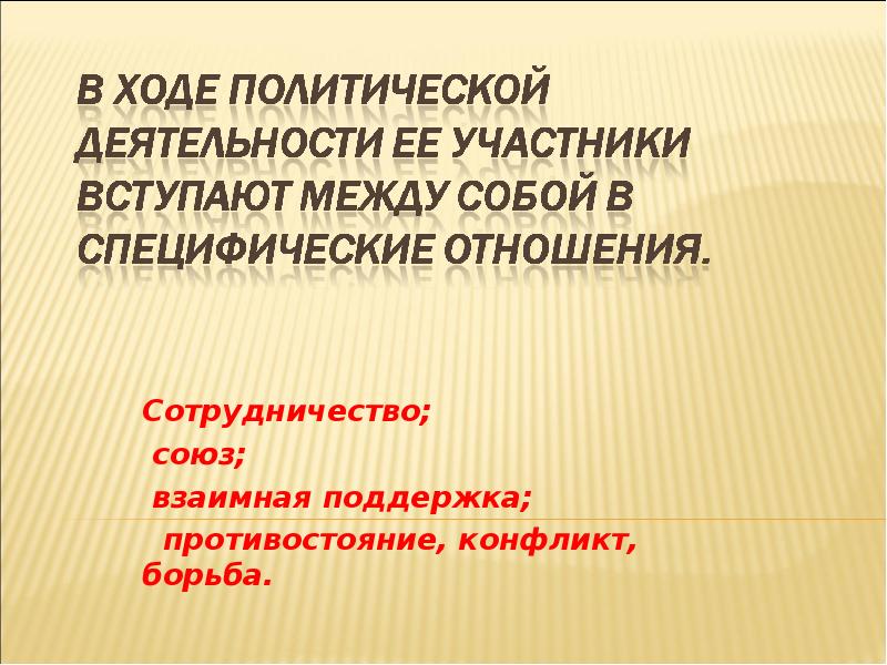 Политическая деятельность презентация 10 класс профильный уровень