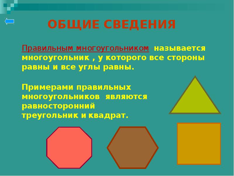 Правильные многоугольники презентация