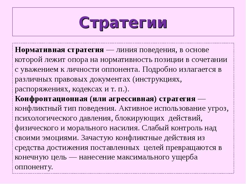 Распоряжение стратегия. Линии поведения в конфликте. Нормативная стратегия. Поведенческие линии. Базовая линия поведения.