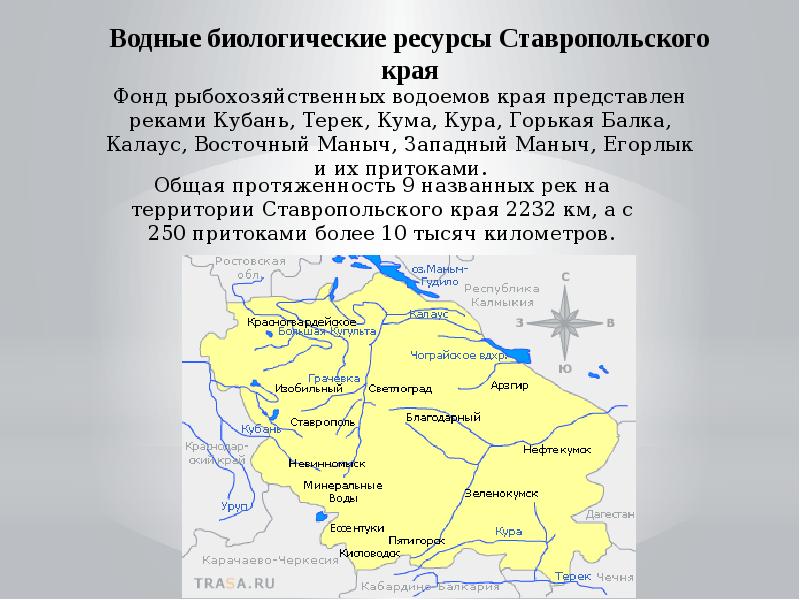 Карта водных ресурсов ставропольского края