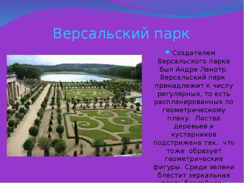 Прогулка по версалю проект