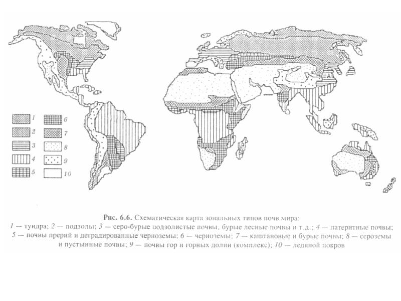 Виды почв карта