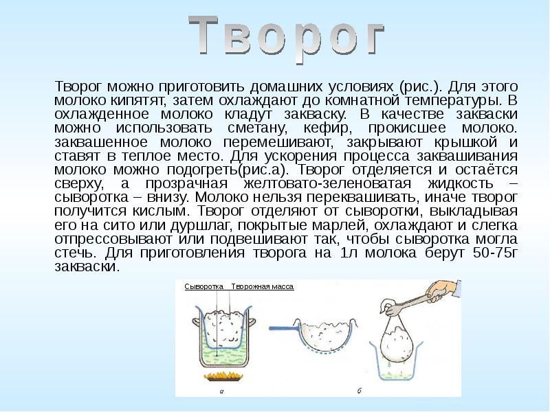 Доклад кисломолочные продукты в каком какие