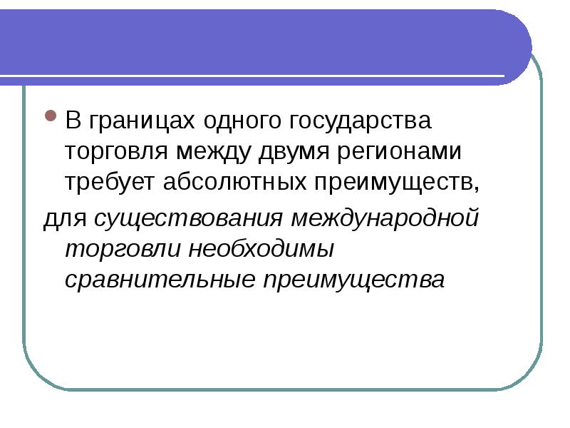 Презентация теория международной торговли