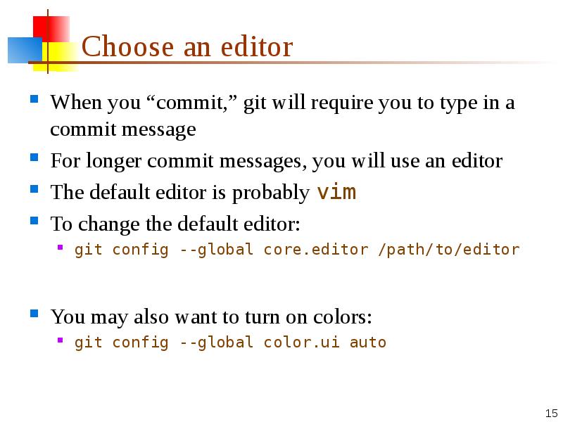 Git change commit message. Choosing the default Editor used by git что выбрать.