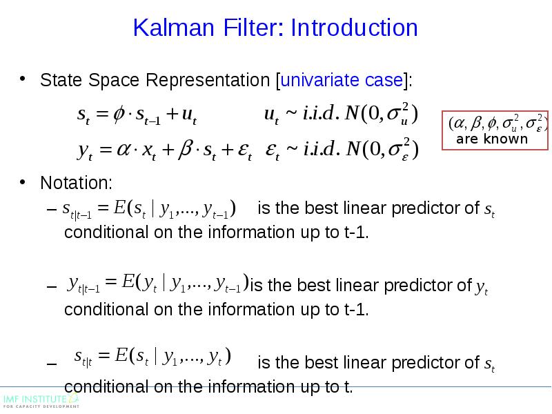 Dynamic models and the Kalman filter
