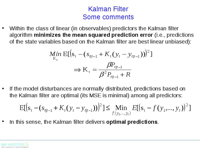Dynamic models and the Kalman filter