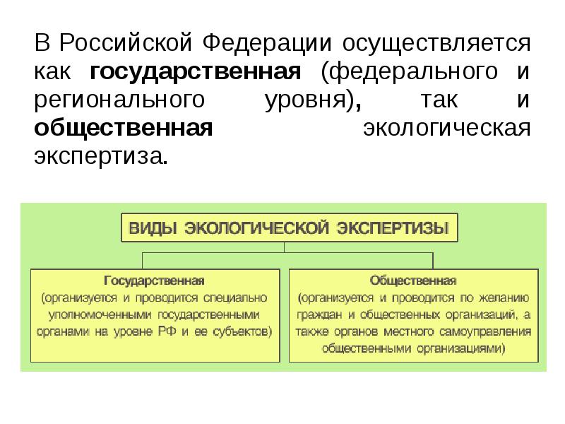 Государственная и общественная экологическая экспертиза проектов