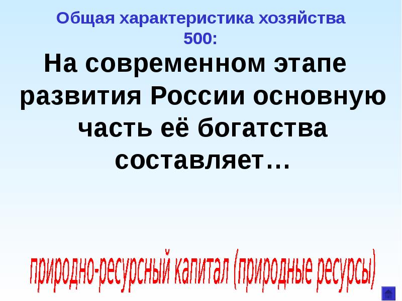 Общая характеристика хозяйства. Общая характеристика хозяйства России. Общая характеристика хозяйства в РФ.