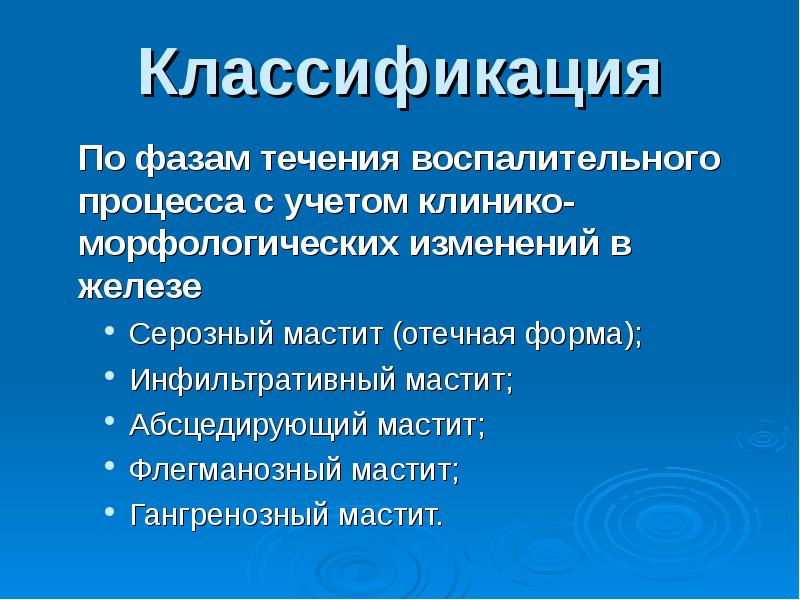 Послеродовый мастит презентация