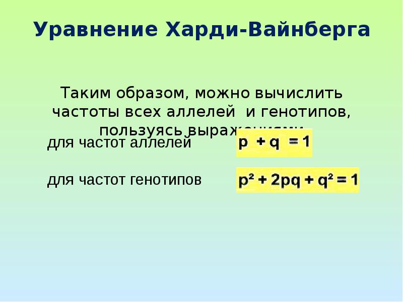 Формула харди вайнберга. Уравнение хардиваинберга. Харди Вайнберга. Уравнение Харди-Вайнберга применимо для.