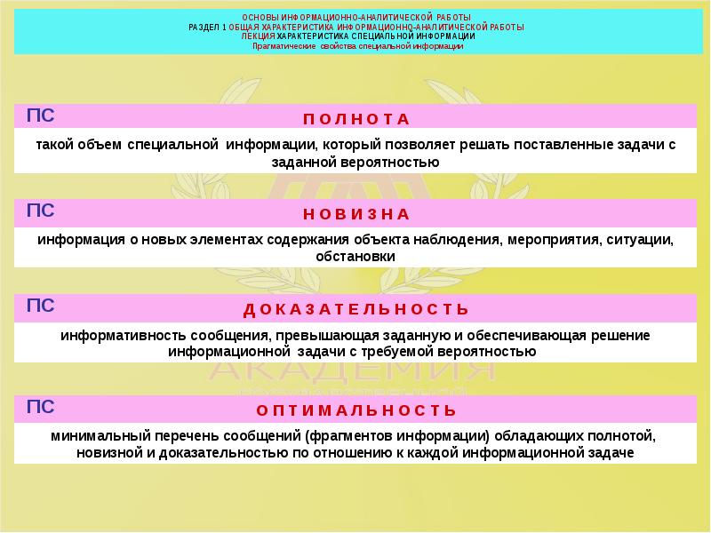 Основы специальной информации. Специальные характеристики. Основы информационно-аналитической работы раздел 2. Спец характеристики продукции. Специальная характеристика изделия.