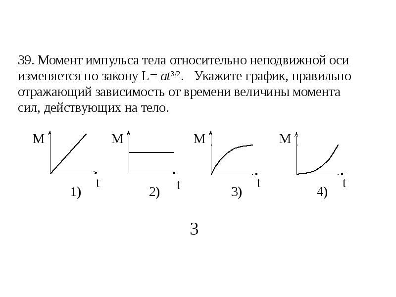 Зависимость импульса тела. Момент импульса вращающегося тела изменяется по закону l at3. Момент импульса вращающегося тела изменяется по закону l at 2. Момент импульса вращающегося тела изменяется по закону l=at+CT^3/2. График зависимости от времени величины момента сил.