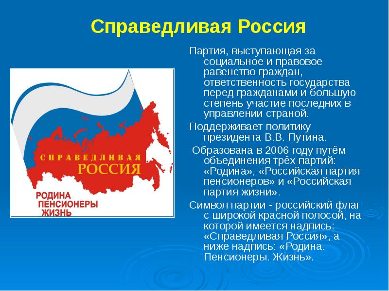 Партии россии доклад