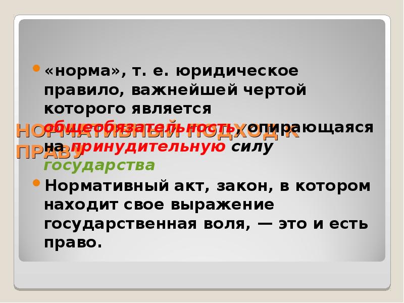 Современные подходы к пониманию права план егэ