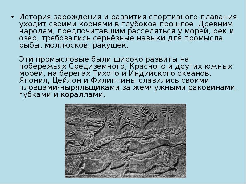 История плавания презентация