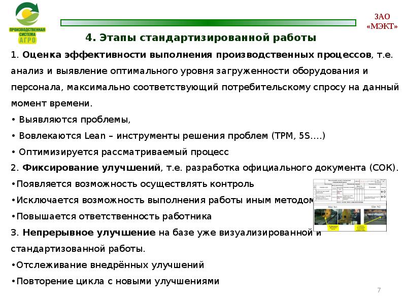 Сок стандартная операционная карта