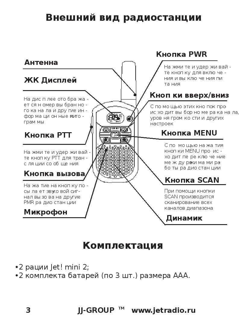 Радиостанция jet mini схема