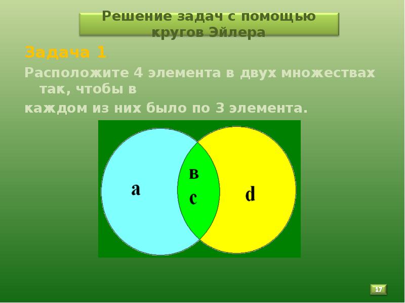 4 записать множество изображенное с помощью кругов эйлера на рисунке