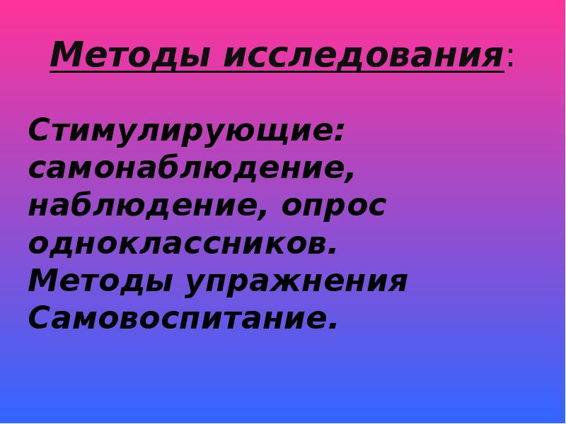 Наблюдение самонаблюдение. Метод самонаблюдения.