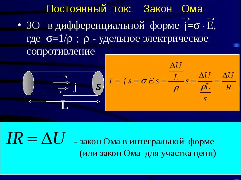 Законы постоянного тока