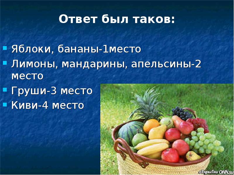 Презентация для школьника о пользе фруктов