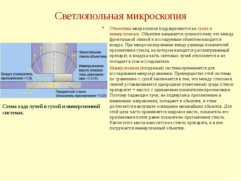 Объектив микроскопа это