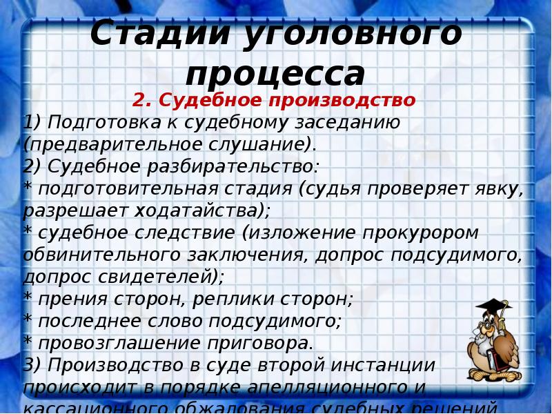 Уголовное судопроизводство в рф план егэ