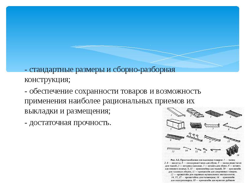 Применяется наиболее. Обеспечение сохраняемости товаров. Наиболее рациональная деталь. Обеспечение сохраняемости обувных товаров сокращено. Недостатки разборно сборного метода.