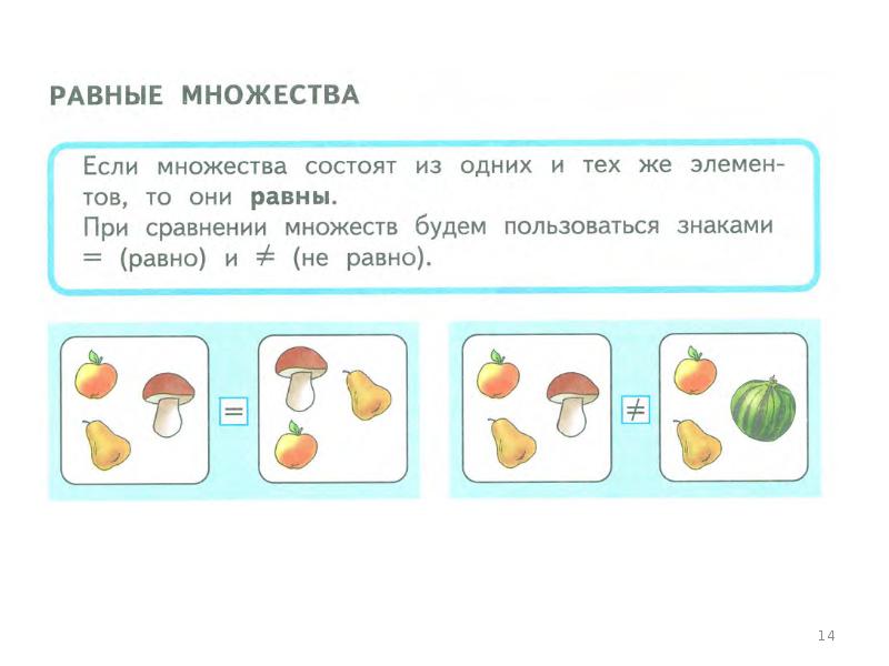 Восстановить на рисунках равные множества по их частям если в каждом было по 4 элемента