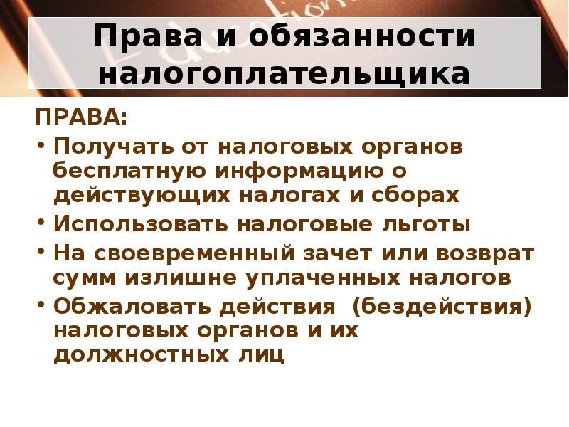 Презентации по налоговому праву