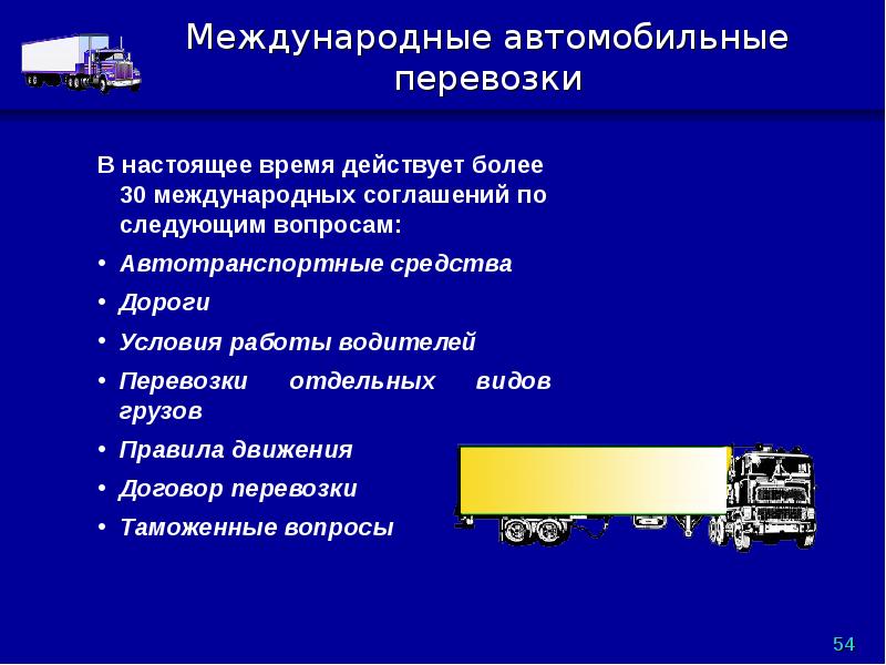 Презентация на тему виды перевозок