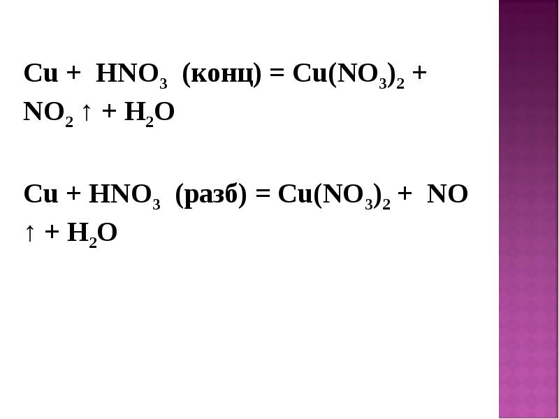 Даны схемы уравнений реакций cus hno3 разб