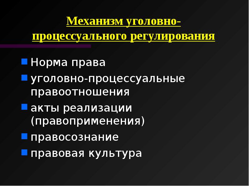 Уголовно процессуальное право. Нормы уголовно-процессуального права. Структура уголовно-процессуальной нормы.