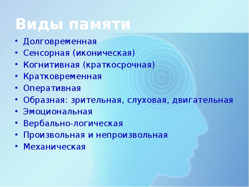 Иконическая память. Виды сенсорной памяти. Сенсорная, кратковременная и долговременная. Сенсорная долговременная кратковременная Оперативная Вечная.