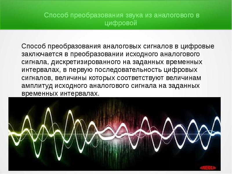 Дополни схему преобразования звука воспроизведение запись непрерывный сигнал дискретный сигнал