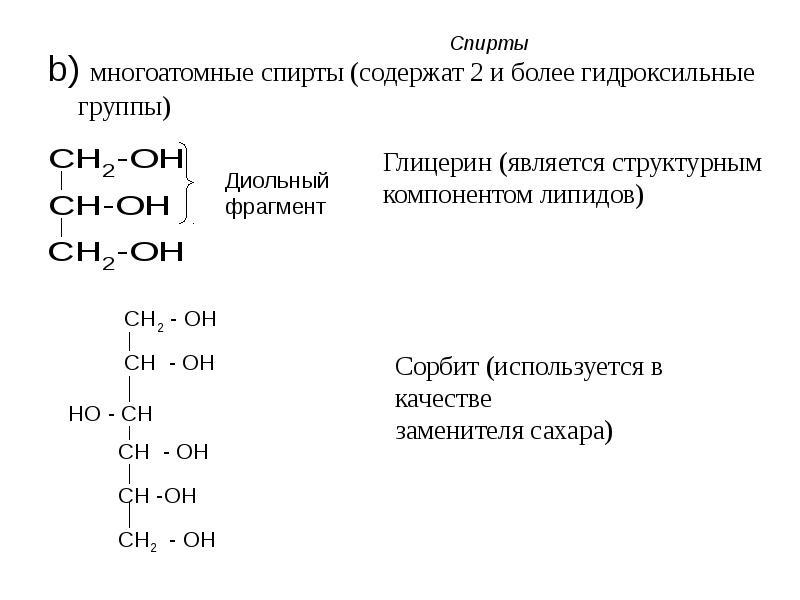 Фото многоатомные спирты