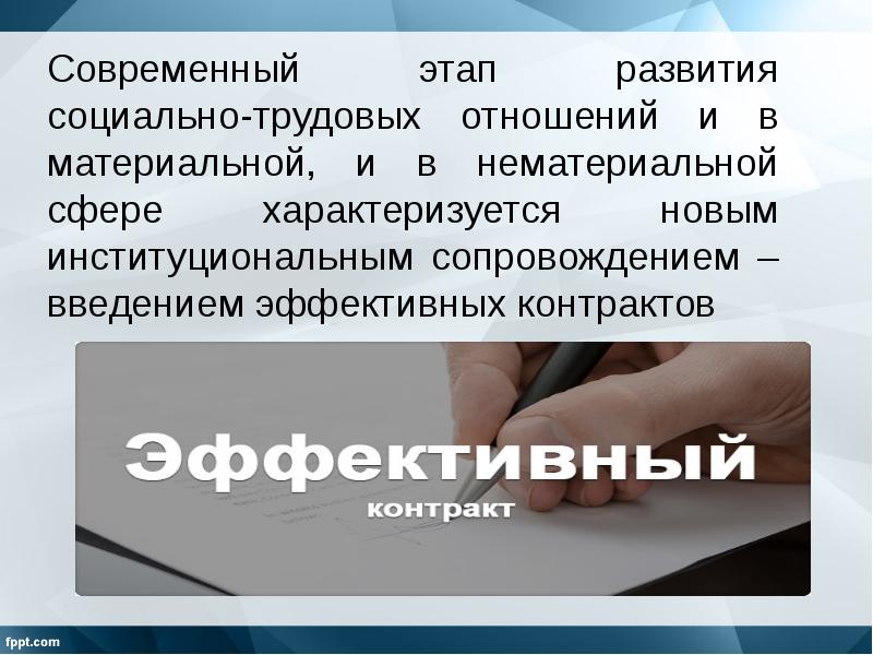 Социально эффективный контракт. Эффективный контракт. Контракт в современном мире.