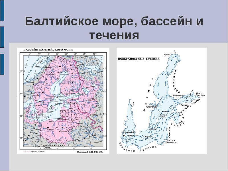 Карта течений балтийского моря