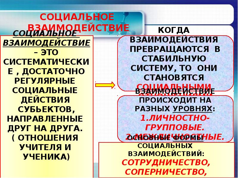 План социальное взаимодействие