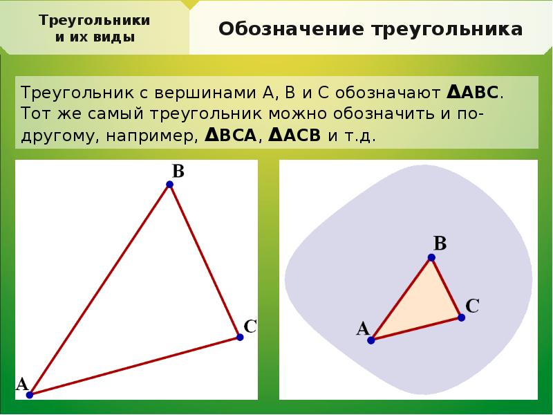 Треугольники 4 класс презентация