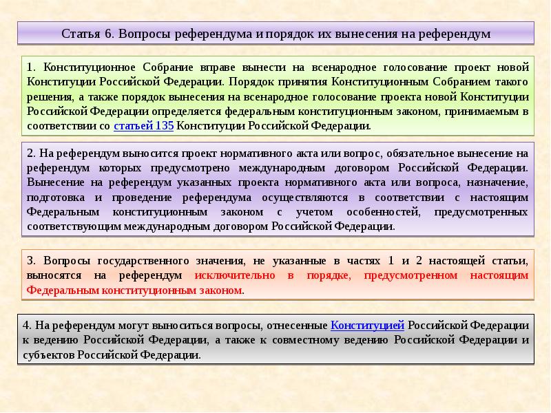 Назначение референдума осуществление руководства