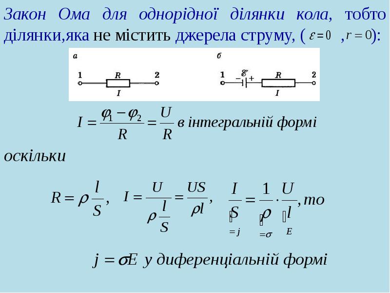 Закон ома тест 10 класс. Закон Ома для однорідної ділянки кола. Закон Ома для повного кола. Закон Ома для ділянки кола. Закон Ома формула.