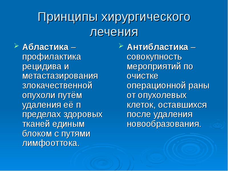 Абластика и антибластика в онкологии