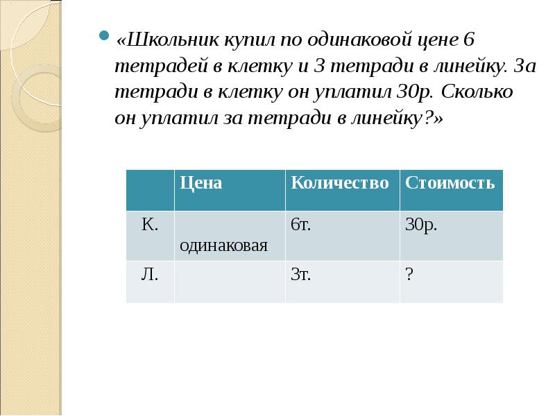 Тетрадей линейку количество тетрадей. Методика работы над задачами с пропорциональными величинами. За 6 тетрадей в клетку. Сколько линеек в тетради в линейку. Задачи на пропорциональные величины методика.